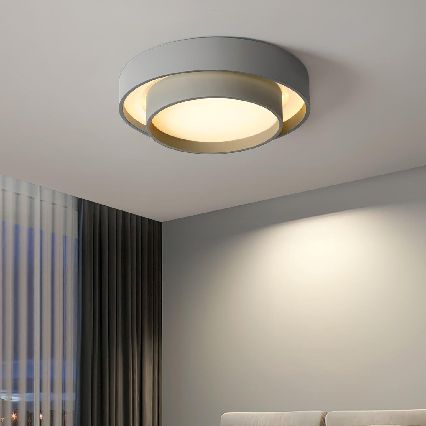 Cylindrical LED Ceiling Light Gray