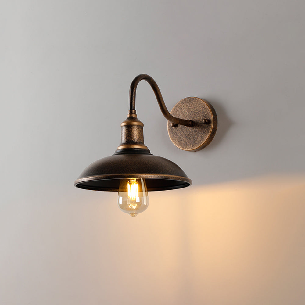 Outdoor Wall Light with Gold Metal Finish