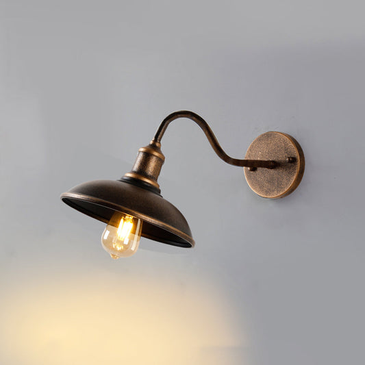 Outdoor Wall Light with Gold Metal Finish