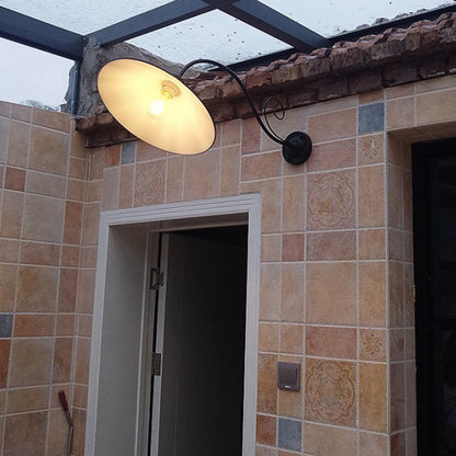 Outdoor Wall Light with Cage Shade in Antique Silver