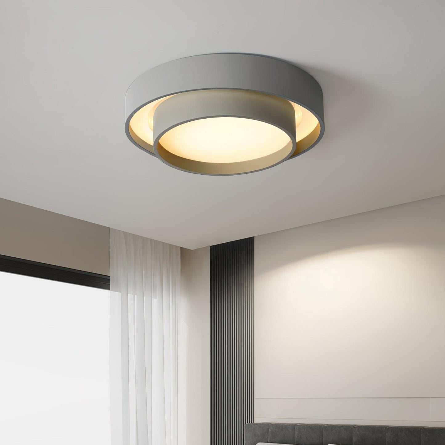 Cylindrical LED Ceiling Light Gray